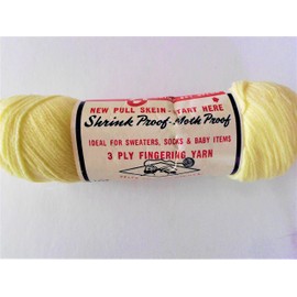 Vintage Zelta 100% Nylon Baby Yellow Fingering Wt. Sock Yarn