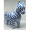 Pablo Zabal Vintage Pablo Zabal Chilean Ceramic Blue and White Medium Zebra Signed Figurine