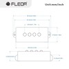 FLEOR Alnico 5 PB Bass Pickups Humbucker Pickup for 4