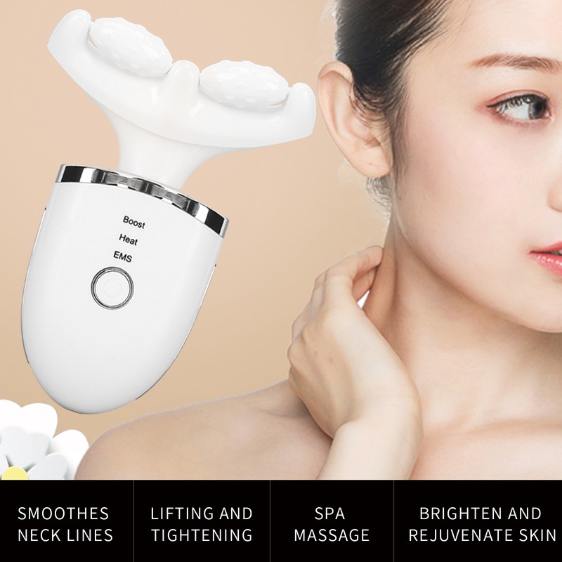 Firming Wrinkle Removal Massger for Neck Face Color LED Heating