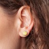 Kleine Ohrstecker silber mit Stein • Gelbe Ohrringe für Damen