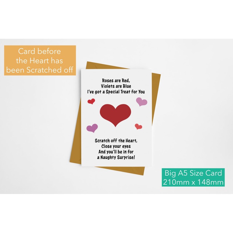 Extremely Rude Scratch Off "Naughty Surprise" A5 Greetings Card with