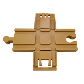 Digi Base 19141 Plarail for BRIO Wooden Rails, Crossing Rail (Separate Type, 1 Set), Brown (Wooden Style)