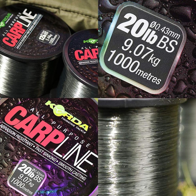 Korda Carp Mono - 20lb Green / 1000m 0.43mm