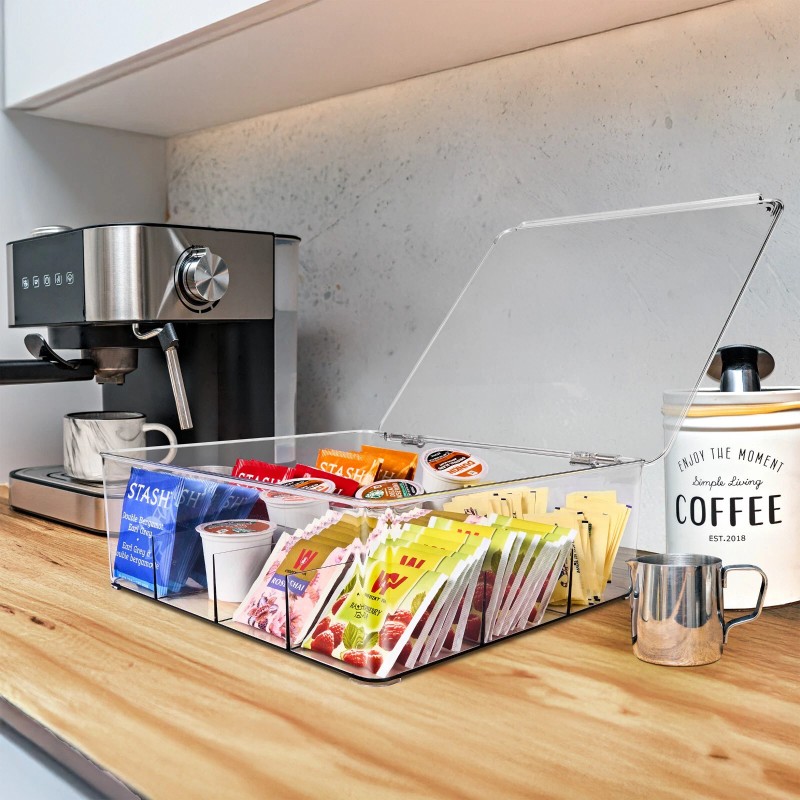 Sorbus Tea Bag Organizer, Stackable Tea Bag Storage with 12