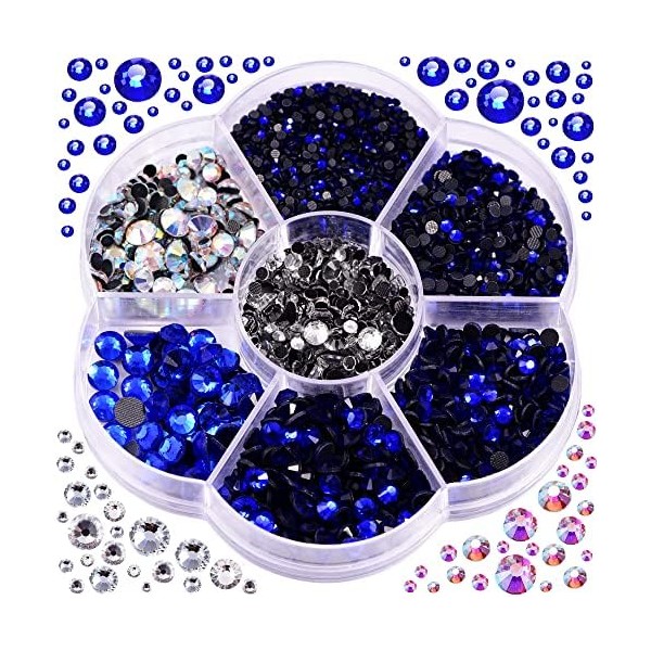 Blinginbox Hotfix Rhinestones, 3000pcs Clear Hotfix Gems Crystal Rhinestones for