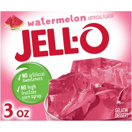 Jell-O Watermelon Gelatin Dessert Mix (24 ct Pack, 3 oz Boxes)