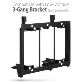 Fosmon HD8006 3-Gang 7.1 Surround Distribution Home Theater Gold Plated Copper Banana Binding Post Coupler Type Wall Plate for 7 Speakers, 1 RCA Jack for Subwoofer & 1 HDMI Port