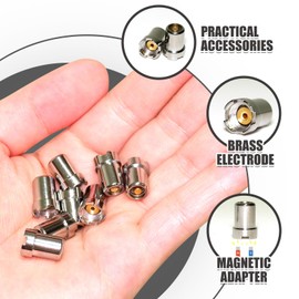 8PCS 510 Thread Magnetic Adapter, Thread Adapter, Soldering Iron Ring Adapters Connector Repair Accessories for Electronic Equipment