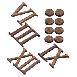 iplusmile DIY Frameless Wooden Wall Clock with Roman Numerals Large Decorative Clock Numbers for Living Room Bedroom and Office Decor Easy Reading Versatile Use Visibility