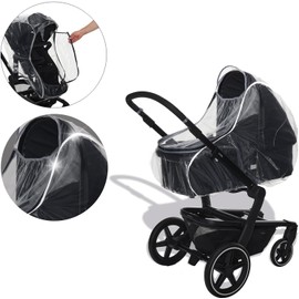 Universal Rain Cover for Pushchairs and Pushchairs - Waterproof Zip - Reflective Strips for Better Visibility - Free from Harmful Substances