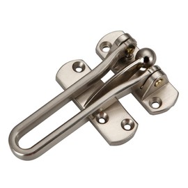 Zinc Alloy Silver Door Additional Lock, Door Security Latch Interior Door Locks, Burglary Protection, Additional Lock with Screws for Home, Apartment, Hotel, Bedroom