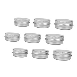 IWOWHERO Travel Beauty Tin Containers Round Aluminum Jars Screw Lid Metal Makeup Storage Tin for Diy Projects