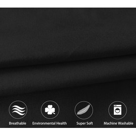 iMaylex 1800 Series Super Soft Brushed Microfiber Fabric Zipper Pillowcase, Luxury Cozy and Lightweight, Set of 2, Black, King, 20x36 Inches
