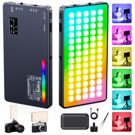 YAOULIGHTS LR135 LED Video Light, Shooting Light, RGB Photography Light, 21 Different FX Light Effects, Color Temperature: 2500K - 9900K, 4000 mAh, Built-in Brightness, Freely Adjustable Brightness