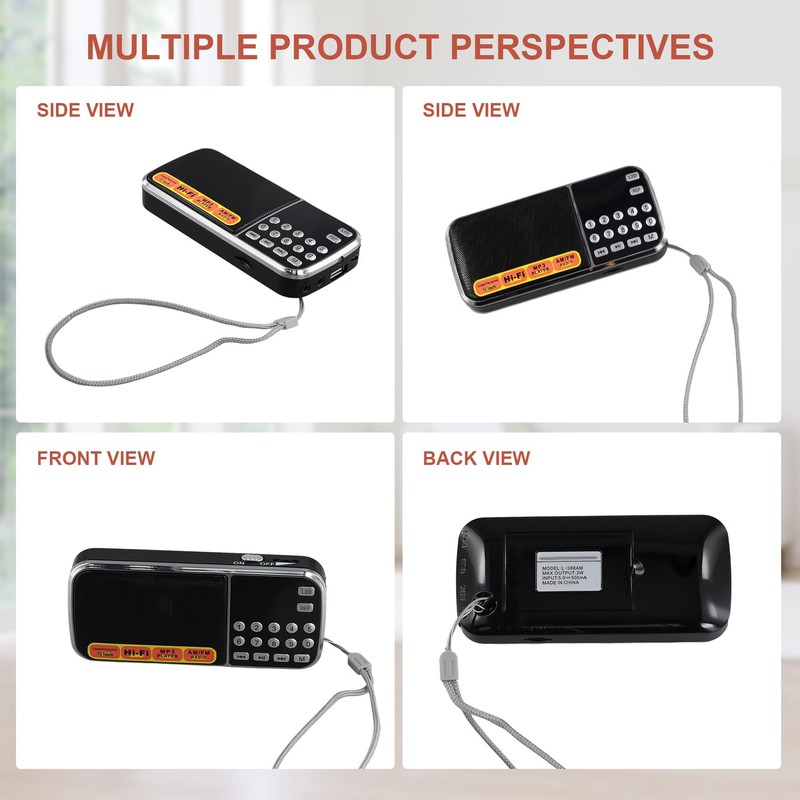 Atelierate Mini AM Radio Digital Portable Stereo Speaker MP3 Audio