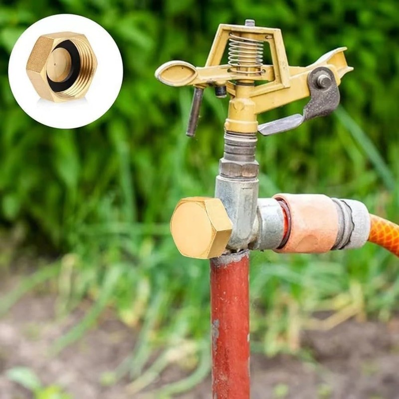 4 PCS Brass End Cap, Internal Thread Spigot with Washers