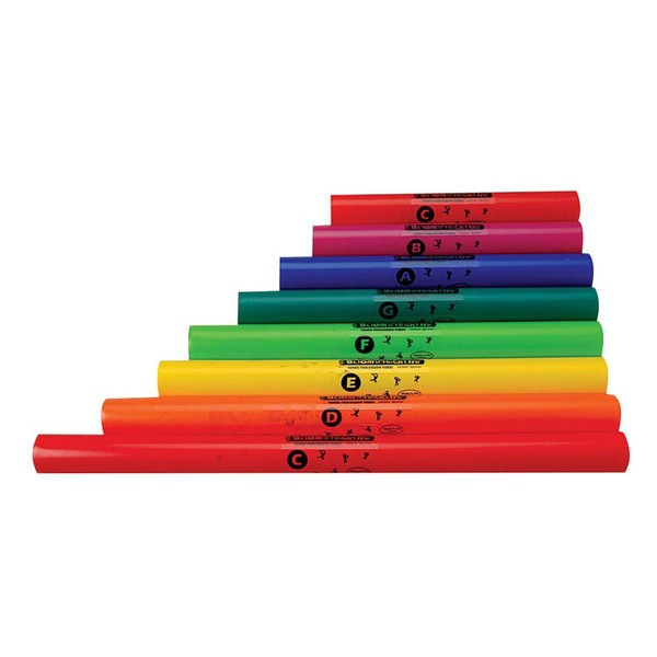 Constructive Playthings Boomwhackers Tubes, Musical Sound Tube for Kids, Boomwhackers Set of 8
