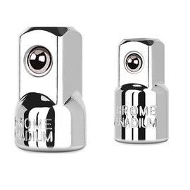 MOSCPA 1/4'' to 3/8'' Socket Adapter & 1/4'' to 1/2'' Adapters Set Square Adapter and Reducer Conversion Set for Ratchet/Driver/Socket Wrench, Chrome Vanadium Steel, 2PCS, Silver