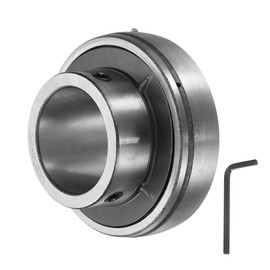 sourcing map UC208-25 Pillow Block Bearings 1-9/16" Bore Bearing Units Chrome Steel (GCR15) Flange Mounted Bearing Housing with Wrench