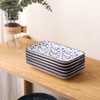 Selamica Ceramic 9.5 Inch Large Rectangular Salad Plates, Dinner Plates,