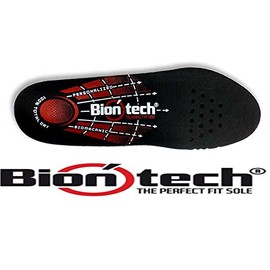 Insole BionTech® Insole Arch Support Reduce joint pain, Anti-Bacterial, Anti-Static, Breathable Sweat, Improves Balance, Reduces Muscle Fatigue, Washable 100% Vegan Black BLACK