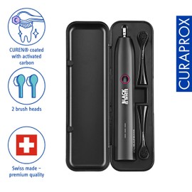 Curaprox Black is White Hydrosonic Electric Toothbrush with Charger and Travel Case