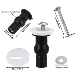 Toilet Seat Hinges Screws， Bolts Toilet Seats Fittings Fix Expanding Rubber Top Nuts Screws Universal Toilet Lid Seats Toilet Seat Replacement Parts Kit（2 kinds ）