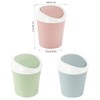 QLFJ-FurDec 2PCS Plastic Mini Wastebasket Bathroom Bins with Swing Lid