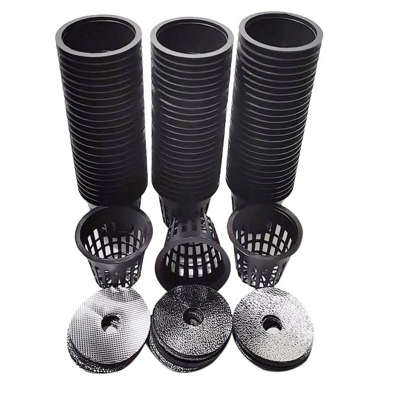 HORTIPOTS Reflective Top Lids Mylar on Black for 2 Inch