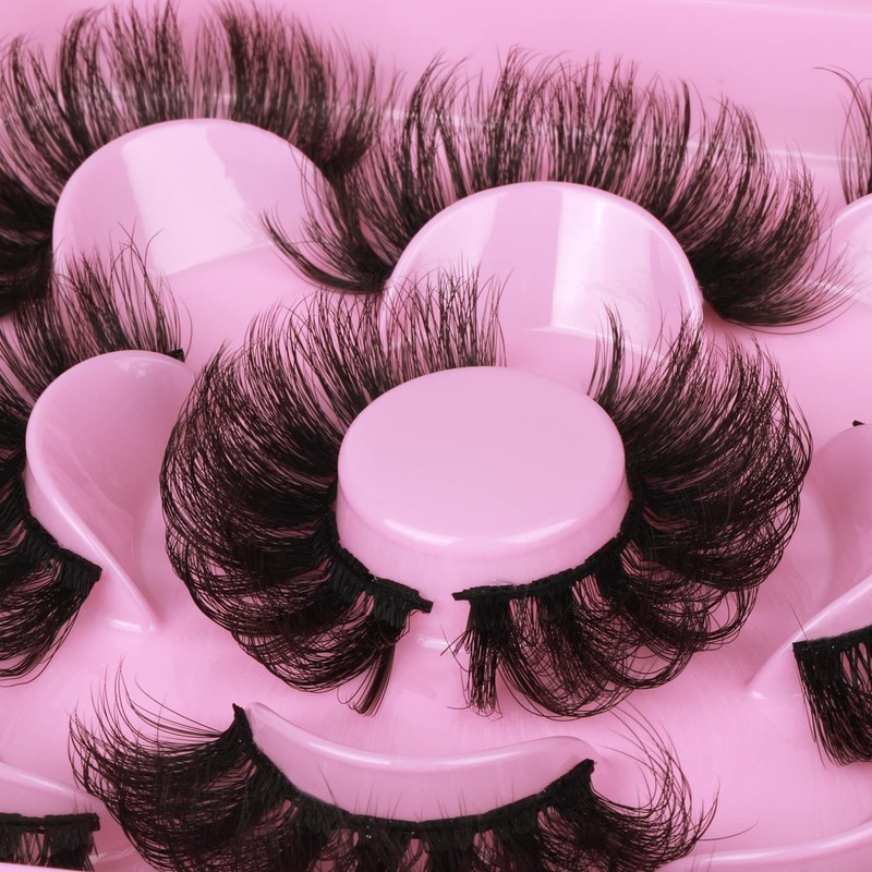 Focipeysa Dramatic Eyelashes Fluffy Faux Mink Lashes 22mm Long False