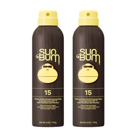 Sun Bum Original SPF 15 Sunscreen  Spray - Broad Spectrum Moisturizing Body Sunscreen with Vitamin E - Hawaii 104 Act Compliant (Made without Octinoxate & Oxybenzone) - 6 oz (Pack of 2)