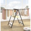 APEXCHASER Foldable Clothes Drying Rack, Metal Laundry Drying Rack Collapsible,