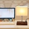 Briever USB Table Lamp, Multi-Functional Bedside Desk Lamp with 2