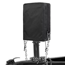 RV Murts RV Electric Tongue Jack Cover with D Rings, Universal Waterproof Trailer Tongue Jack Protective Black Cover, 900D Oxford Fabric Electric Trailer Jacks Cover for Outside RV Parts Accessories.