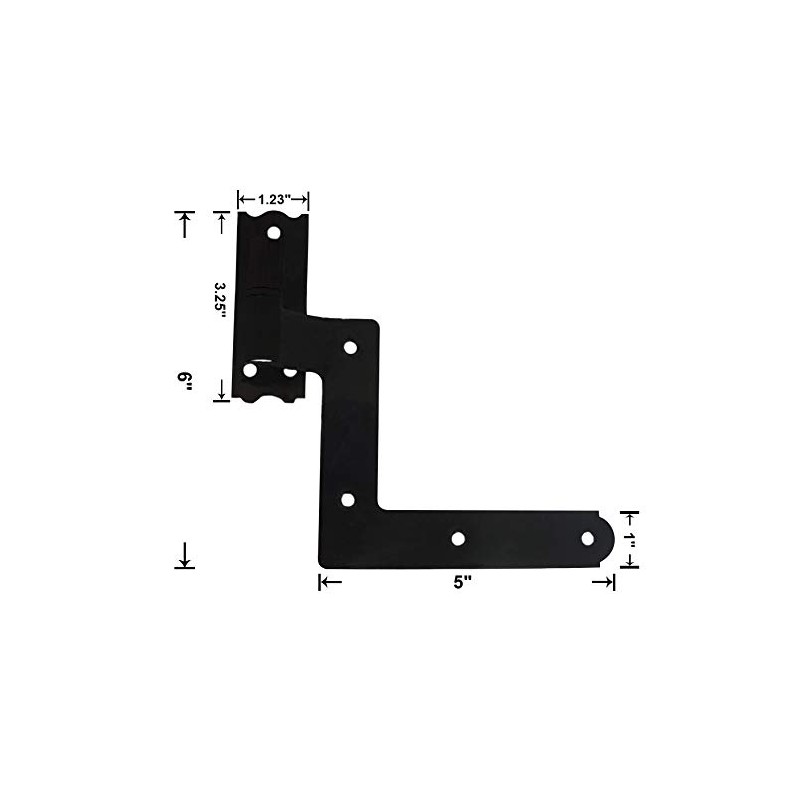 QCAA Steel Blind Shutter Hinge for Wood Frame & Brick,