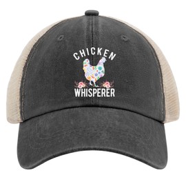 Sparkmuse Chicken Whisperer Funny Chicken Tee for Farmers hat Men Cap AllBlack Womens Golf hat Gifts for Daughter Cycling Cap