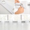 Split Shower Curtain for Bath Transfer Benches, Polyester Fabric See