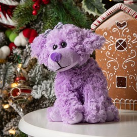 The Petting Zoo Scruffy Dog Stuffed Animal, Gifts for Girls, Purple Dog Plush Toy 9 Inches