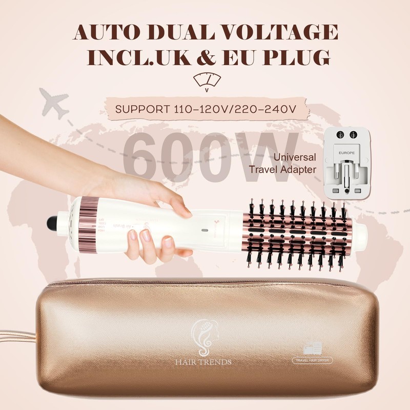 1.5 Inch Barrel (2.8’’ Plus Bristles) Dual Voltage(110~250V) Round Brush