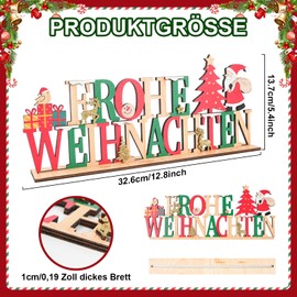 Christmas Decoration Wooden Stand/Merry Christmas Table Ornaments Made of Wood/Decorative Letters for Christmas Presentation/Suitable for the Mantle Fireplace Windowsill Party at Home
