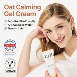 PURITO Oat In Calming Gel Cream, 77% Oat Kernel Water, Lightweight Water Gel Moisturizer, Non-Comedogenic, Fragrance Free, Vegan Korean Skincare, Sensitive Skin, 100ml