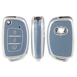 OFFCURVE Car Key Case Key Cover TPU Car Key Protective Cover 3 Buttons for Hyundai i10 i20 i30 Coupe iX20 ix25 iX35 ix45 Kona Santa Fe Accent Elantra