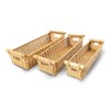The Basket Lady Long Narrow Pole Handle Wicker Basket, Medium,