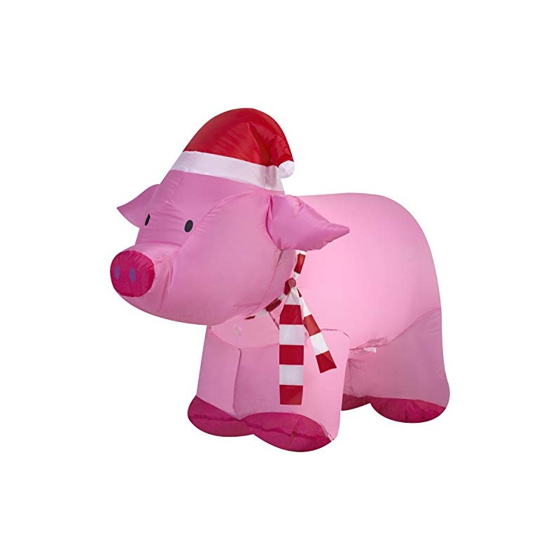 Gemmy Inflatables Holiday G08 36830 Air Blown Outdoor Pig Decor