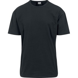 Urban Classics men's T-shirt. Plain basic oversized tee with over-cut shoulders in 7 colours. Sizes S to XXL. (Oversized Tee) - Black (Black), size: l