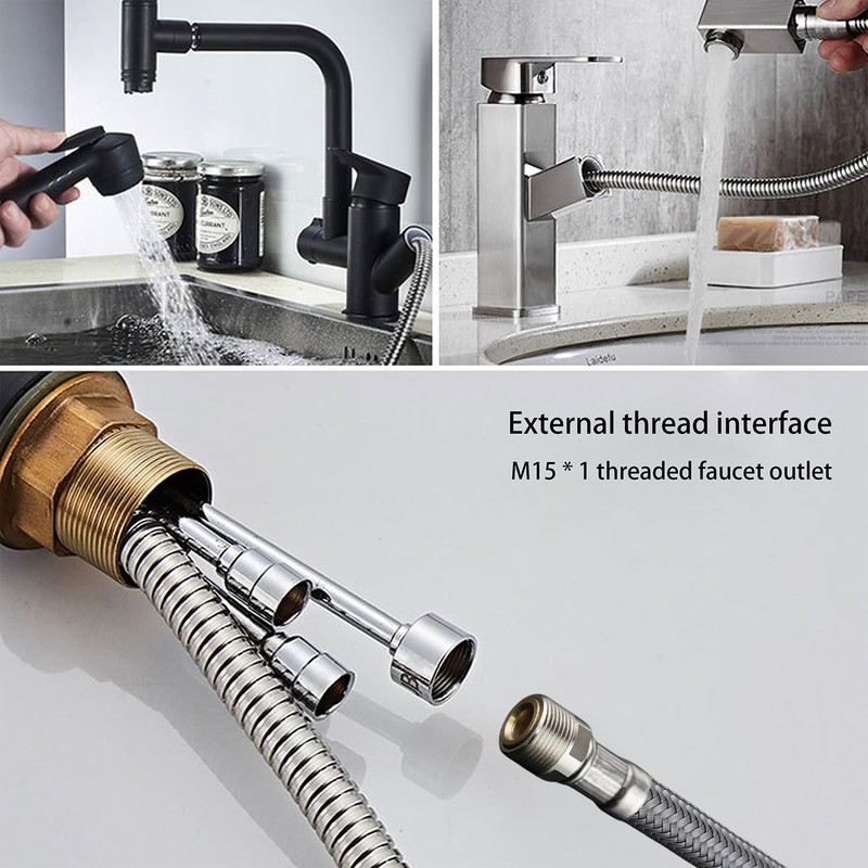 Spray Hose for Kitchen Faucet, 59-inch Pull-Out Sink Replacement, Pull