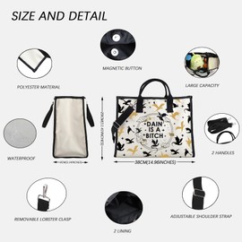 FW Merch Bag FW Inspired Gift Romantasy Fantasy Bookish Gift Dragon Rider Makeup Bag Dain Is A B*tch Cosmetic Bag (DAIN LT)