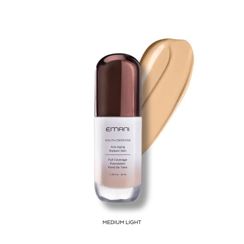 Emani Cosmetics Youth Defense Foundation 35mL (Various Colours), Tan