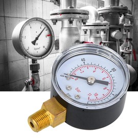 Mechanical Pressure Gauge, 1/8 inch BSPT Pressure Gauge for Air Oil and Water(0-160psi,0-11bar)